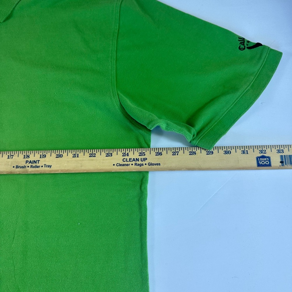 Callaway Golf Sport Polo Shirt Mens XXL Lime Green Short Sleeve - Picture 4 of 8